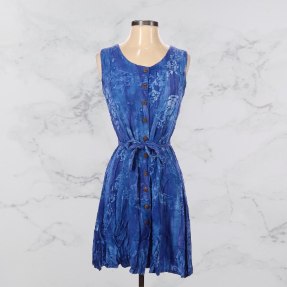 Blue Floral Summer Dress | S